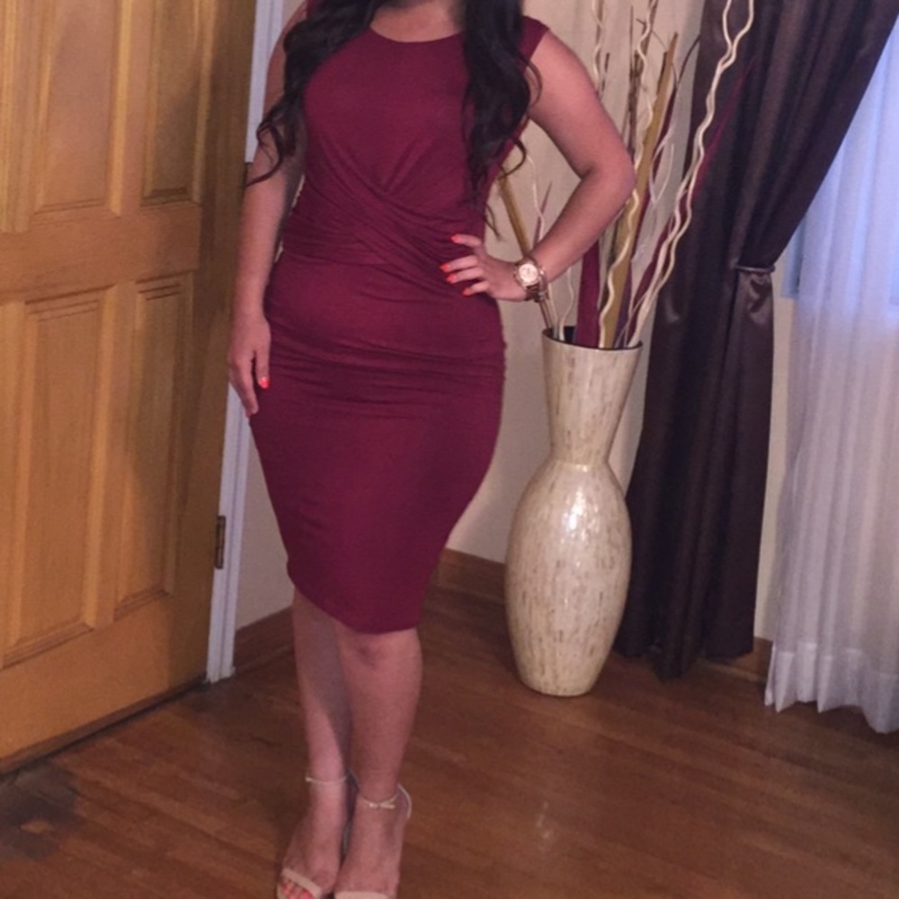 Classy burgundy dress